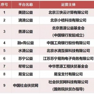 民政部第二批慈善组织互联网募捐信息平台的公告
