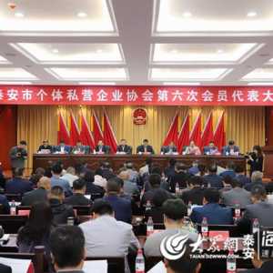 泰安市个体私营企业协会第六次会员代表大会召开