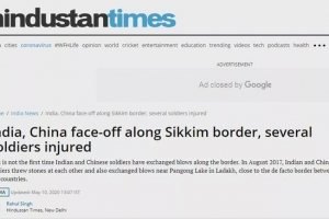 印媒称中印士兵发生“肢体冲突”两国军方均沉默