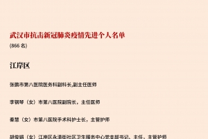 武汉市表彰名单来了，向抗疫英雄致敬