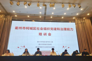 公益头条热点：衢州市柯城区社会组织党建和治理能力培训会召开 ...